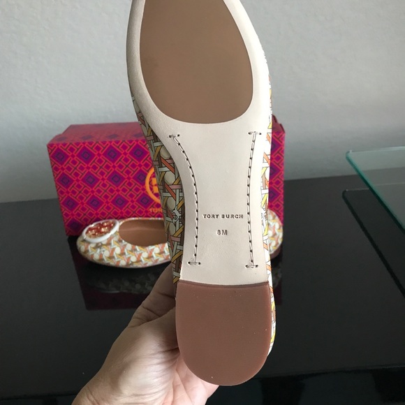 Tory Burch Multi-Logo Ballet flats Size 8 - Picture 8 of 8